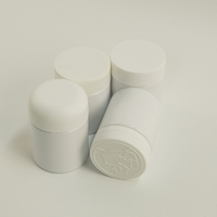 Pot anti-odeur vide, transparent, rond, pour fleurs, en PET, résistant aux enfants, avec couvercle CR, pour bonbons gélifiés pour animaux de compagnie