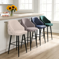 Tabouret de bar moderne de haute qualité avec pied en métal chaise haute réglable pour la maison bar à manger et hôtel tabourets de comptoir de bonne qualité