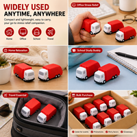 Jouet anti-stress en PU souple en forme de camion pour Halloween et Noël, petit cadeau, logo personnalisé, emballage couleur, OEM ODM, vente en gros d'usine