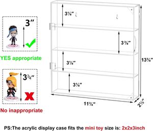 Vitrine acrylique pour <span class=keywords><strong>mini</strong></span> figurines <span class=keywords><strong>Funko</strong></span> <span class=keywords><strong>Pop</strong></span> claire murale ou bureau 4 couches boîte de rangement armoire - Product Image 2