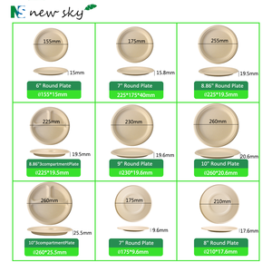 Reusable 9 Inch Sugarcane Bagasse Dinner <strong>Plates</strong> Eco-Conscious Biodegradable <strong>Disposable</strong> <strong>Plate</strong> Dish for Camping Parties Catering - Product Image 2