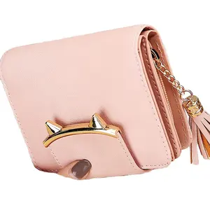 Cute Style Mini Clutch Ladies Fold Coin Purse PU Leather Card Holder Women Money Wallet Lovely Purse