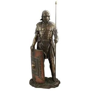 Life Size Bronze Ancient Roman Soldier Art Statue Copper Man Figure Sculpture