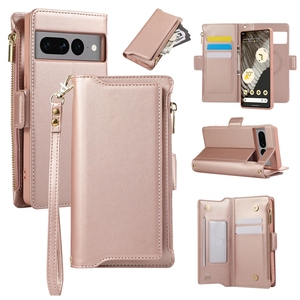 Étui portefeuille en cuir à bandoulière pour Google Pixel 6A/7/7 Pro/7A/8/8 Pro, pour iPhone 15 Promax étui pour carte de crédit avec corde - Product Image 3