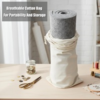 Grand tapis de repassage en laine naturelle 100% laine pour la couture, le quilting et l'artisanat avec sac de rangement et repose-fer à repasser en silicone