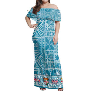 chinese dress ladies Personalised Fiji Tank Maxi Dress Bula Fijian Tapa Pattern