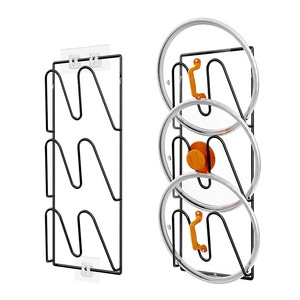 Wall Mounted Pot Lid <b>Rack</b> Stainless Steel Multi Layer Kitchen <b>Storage</b> Organizer <b>For</b> Tableware - Product Image 5
