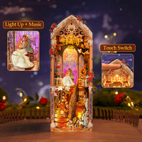 Tonecheer Vente en gros Kit de puzzle 3D en bois rotatif LED Rose Enchantée pour les librairies, les joueteries et les distributeurs