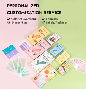 Couleur personnalisée <span class=keywords><strong>de</strong></span> haute qualité 24 bandes <span class=keywords><strong>de</strong></span> papier ciré dépilatoire double face sans colophane prêt à l'emploi avec 2 lingettes Postwax - Product Image 6