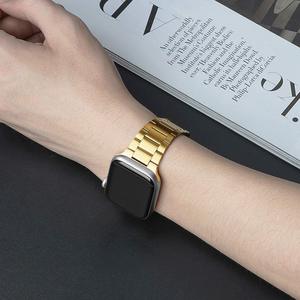 Cinturino di ricambio per orologio a tre sfere in acciaio inossidabile cinturino per orologio Apple Watch serie 6 7 8 <span class=keywords><strong>9</strong></span> - Product Image 2