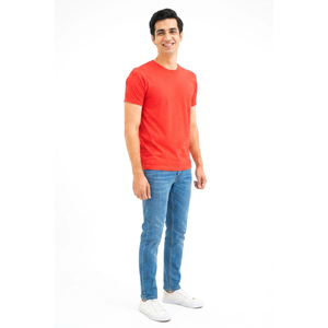 T-shirt pour homme à manches courtes, taille plus, logo personnalisé, prix de gros, t-shirt uni, motif simple pour homme - Product Image 1