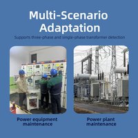 Testeur automatique de détection du groupe vectoriel des transformateurs, kit de test du rapport de transfert des transformateurs avec batterie haute capacité