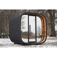 Hachill spa Doppels chicht bänke Sauna kabine im Freien Thermo wood Black Shingle Exterior Massivholz Elektroherd Optional