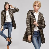 Vestes d'hiver en duvet ultralégères pour femmes, très vendues, 7XL Plus-Long, manteaux pour femmes, manteau en duvet grande taille avec capuche