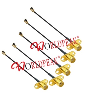 Connettore SMA MHF trecce 2 fori flangia montaggio SMA femmina Jack per U.FL UFL con RF 1.13mm 1.37mm Antenna Mini cavo coassiale - Product Image 4