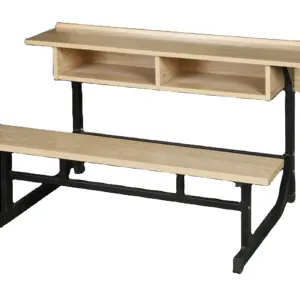 桌椅套装、双人座椅木制课桌拆卸结构课桌椅套装