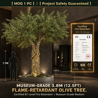 Vente en gros d'oliviers artificiels en pot de grande taille, ignifuges, plantes artificielles Olivo, arbre artificiel géant, décoration intérieure, sur mesure B2B
