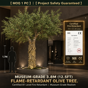 Vente en gros d'oliviers artificiels en pot de grande taille, ignifuges, plantes artificielles Olivo, arbre artificiel géant, décoration intérieure, sur mesure B2B - Product Image 3