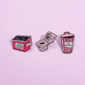 Pin de Solapa con Diseño de Bolsa de Basura Rosa para Hombre, Letras en Inglés, Divertido y Genial, Estilo Punk, para Gorras de Béisbol y Mochilas - Product Image 2