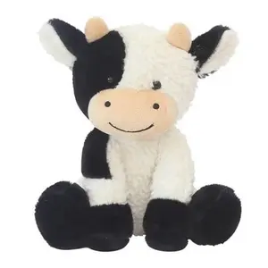 Oreiller câlin en peluche de vache, pour cadeau d'anniversaire, jouets animaux en peluche, poupée douce