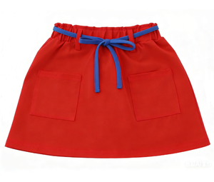 Set Estivo per Bambine Personalizzabile all'Ingrosso: Top <span class=keywords><strong>con</strong></span> Applicazione a Stella e Gonna Rossa OEM/ODM - Product Image 3