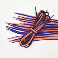 Lacets ovales en polyester de 8 mm, lacets de chaussures colorés, style avec échantillon gratuit, lacets ultra résistants