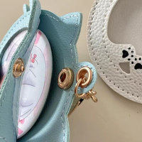 NOUVEAU Étui protecteur pour badge en forme de chat mignon avec porte-clés pour porte-clés chat de dessin animé de 58 mm