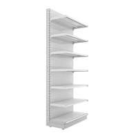 Étagères de présentation métalliques double face en acier, rayonnages modernes empilables pour supermarchés, gondoles de magasin d'alimentation