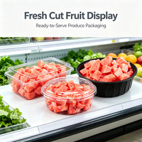 Groothandel Transparante 1mm Dikke PET Plastic Fruitverpakking Serie Wegwerp Rechthoekige Voedselbox voor Vers Product Presentatie