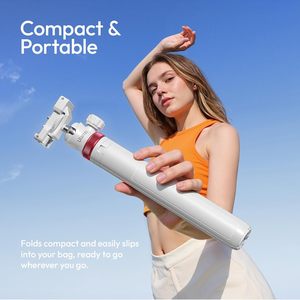 Nouveau trépied perche à selfie sans fil pliable et flexible avec tête rotative en alliage d'aluminium, longueur extensible de 40 cm, design compact - Product Image 4
