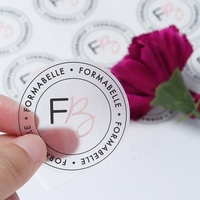 Rouleau d'étiquettes autocollants transparents adhésifs personnalisés en vinyle transparent imperméable à l'eau PVC autocollant impression logo autocollants