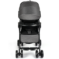 Poussette bébé pliable moderne, design en métal et plastique, cadre en acier inoxydable, fonction assis-decoucillé, multifonction pour bébés de 0 à 36 mois