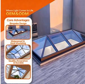 Claraboya de Aluminio para Techo Plano, Motorizada, Impermeable, con Ventilación, <span class=keywords><strong>Aislamiento</strong></span> Térmico y Acústico - Product Image 1