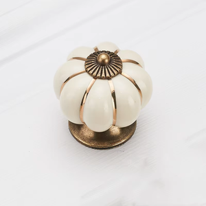 Pastoral Cartoon Multi Color Single Hole Children <strong>Bedroom</strong> Cabinet <strong>Door</strong> Drawer Ceramic Pumpkin Shape Style <strong>Knob</strong> - Product Image 4