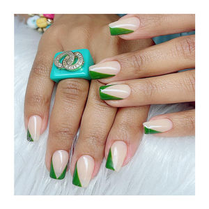 Faux ongles à presser <span class=keywords><strong>French</strong></span> <span class=keywords><strong>Manucure</strong></span> Rose, forme <span class=keywords><strong>ballerine</strong></span> cercueil, taille moyenne, extra longs, faciles à poser, durables, détachables, personnalisables - Product Image 3