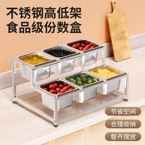 Stainless Steel Seasoning Rack 15mm Width 0.8mm Thickness Anti <b>Rust</b> Freestanding Display Stand For Milk Tea Shop - Product Image 5