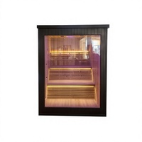 Ruang Sauna Kayu Solid Elektrik Luar Ruangan Mewah Modern dengan Kompor Harvia 6kw Kontrol Komputer Ukuran dan Warna Dapat Disesuaikan untuk Penggunaan di Vila