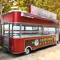 Camion de Nourriture électrique Quatre Roues Glace Crème Cookies Maison Gaufre Stand de Hot-Dog Chariot de Vente De Nourriture