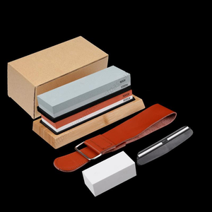 Juego de herramientas de afilado de cuchillos para cocina y exteriores DD2471 al por mayor, piedra de afilar de corindón de doble cara para tijeras - Product Image 1