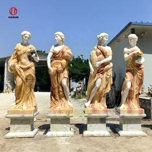 Décoration de jardin Célèbre grecque grandeur nature Statues de dame en marbre blanc en pierre Déesse des quatre saisons - Product Image 3