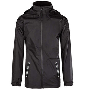 ZUJA Factory Men's <strong>Packable</strong> Outdoor Water Resistant Impermeables <strong>Lightweight</strong> Classic Raincoat Safety <strong>Jacket</strong> - Product Image 2