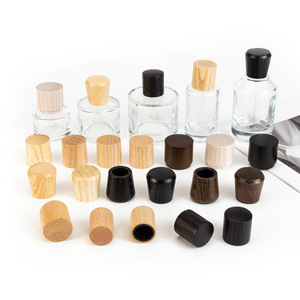 Walnut Wooden Bottle Caps for Essential Oil and <b>Perfume</b> Bottles Reusable Lids for Cosmetics - Product Image 3