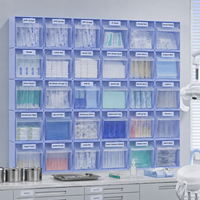 Wandmontierte Neigbare Kunststoff-Aufbewahrungsboxen Dental Flip Bin Organizer Stapelbare Offene Aufbewahrungsboxen für Kleinteile Medizinisch