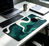 Tapis de Souris Gaming Professionnel 60 x 30 cm Imperméable Antidérapant Bords Cousus Qualité Supérieure pour Configuration Gaming (Vert) en Tissu – En Stock