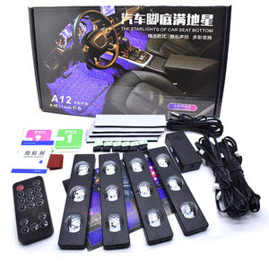 Bande lumineuse LED RGB Starry DJ Music pour l'ambiance, éclairage de pieds intérieur de voiture, télécommande, contrôle vocal, éclairage intérieur automobile actif - Product Image 1