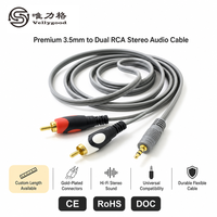 Câble audio stéréo Senye Veyllygood plaqué or 3,5 mm vers 2 RCA, câble répartiteur en Y, vente chaude