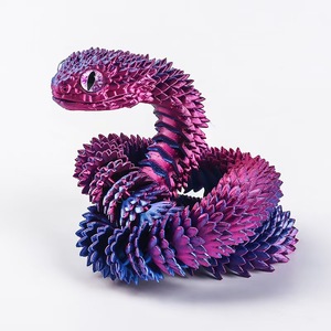 Maßgefertigte 3D-Gedruckte Edelstahl-Schlangen-Spielzeuge 30cm/45cm/60cm Bewegliche Viper für Ostern Weihnachten Halloween - Product Image 6