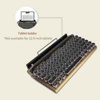 Keyboard Gaming Mekanik Nirkabel BT Retro Punk RGB dengan Lampu Latar Warna-warni 83 Tombol untuk Ponsel Tablet MAC PC