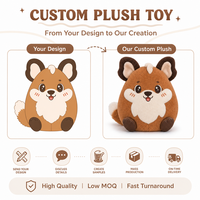 Porte-clés en peluche super doux avec logo personnalisé, poupées mascotte d'entreprise avec couleurs et tailles sur mesure