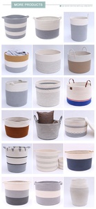 Basket Rope Blanket Beautiful Large Woven Storage Basket - Made From Natural Cotton Rope Basket Decorative Blanket Basket